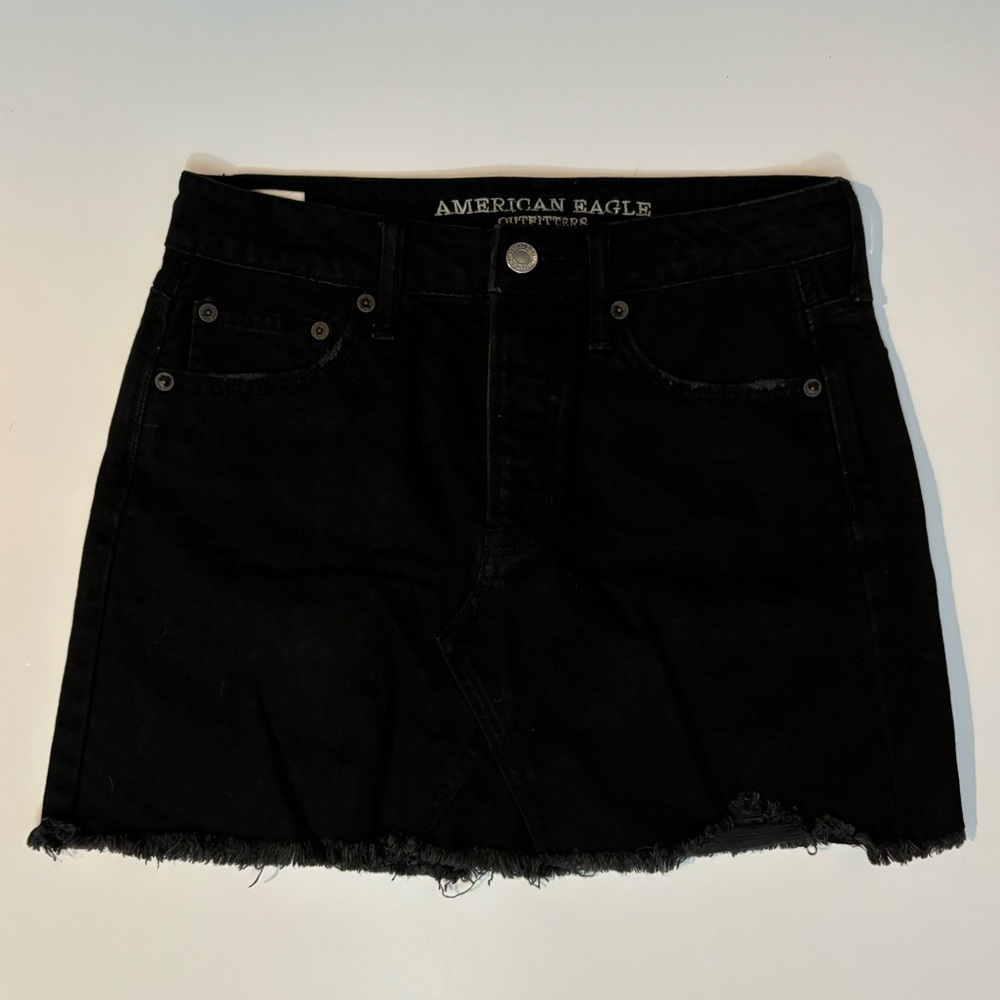 American Eagle Black Denim Skirt